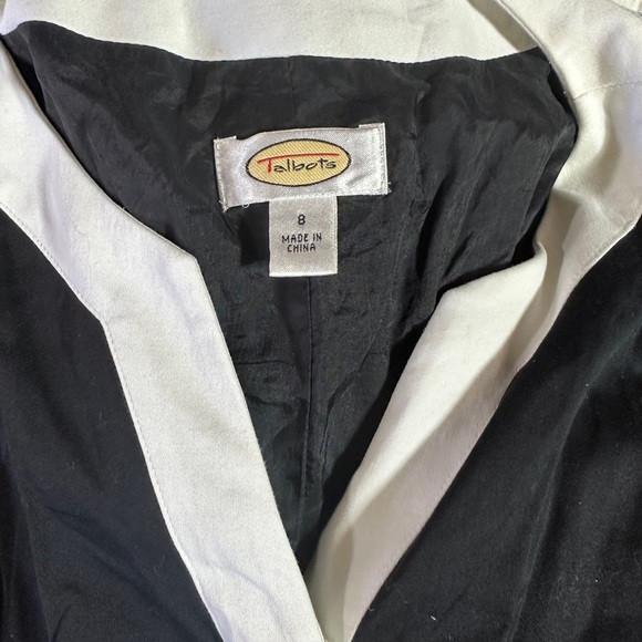 Talbots sleeveless black and white button down dress - Picture 4 of 5